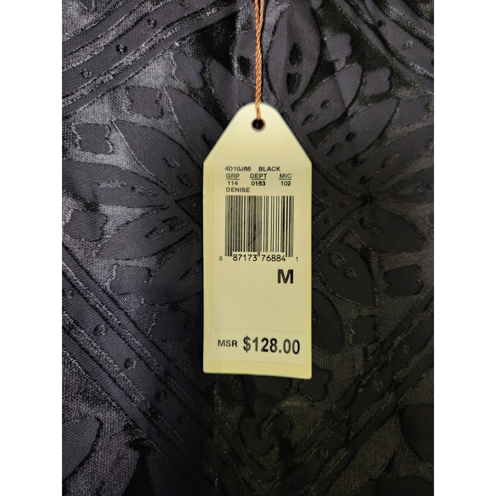 M.S.S.P Black Jacquard Sleeveless Midi Dress - M - Picture 6 of 9